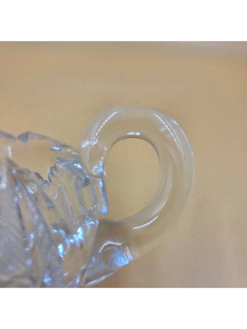American Brilliant Cut Glass Sugar Creamer Set Hobstar Fan Crosshatch ABP - Picture 5 of 16